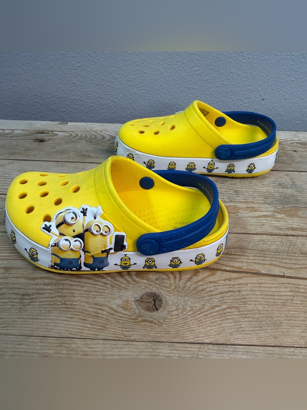 CROCS Kids Minions Clog in Yellow and Blue